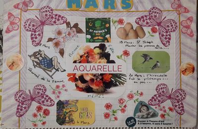 Cahier créatif...mois de mars...