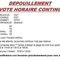 # Horaire Continu: Dépouillement du vote