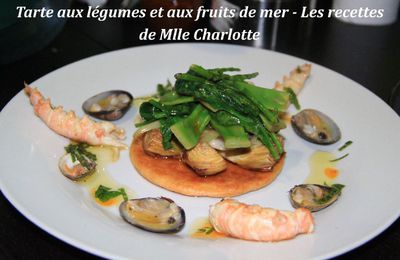 Tarte aux légumes et fruits de mer