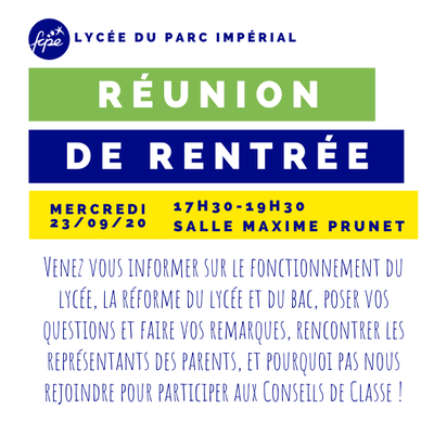 Réunion de rentrée