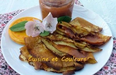 Crêpes à la tartinade de caramel de coing ou de pomme 