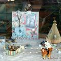 Mes créations de Noël exposées à la médiathèque...