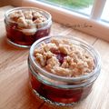 Crumble bananes et framboises