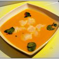 #210 - Velouté de potimarron au curry et son carpacio de saint jacques