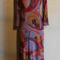 R1243 : Robe vagues 70's T.36