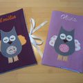 Protège carnet de santé hibou