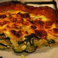 Quiche aux courgettes, chèvre frais et chorizo