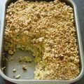 Crumble poireaux blé saumon fumé