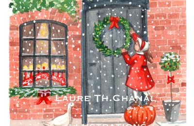 ***Noël en Angleterre*** nouvelle carte de Noël disponible ici https://www.laurethillustrations.fr/CARTES-DE-NOEL-cbbaaaaaa.asp