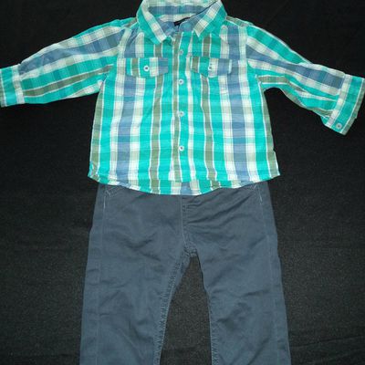 LOT 5 ensemble chemise/pantalon 6 mois KIABI