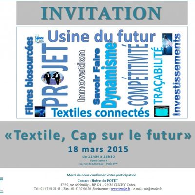 Invitation à la cérémonie du Prix International Théophile Legrand de l'Innovation Textile au service de l'industrie