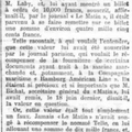 Mercredi 21 Octobre 1908 M. ROUSSIN se fait escroquer !…