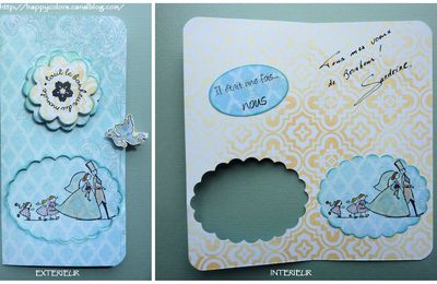 CARTE FELICITATION MARIAGE (papier scrapplaisir)