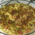 Clafoutis estival au pesto et tomates