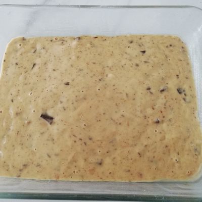 Brownie banane, beurre de cacahuète 