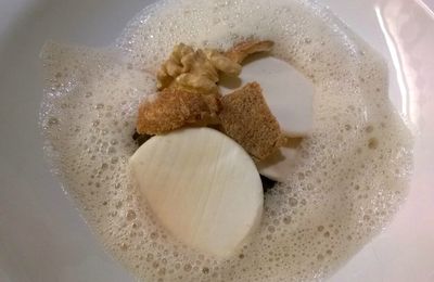 Champignons, comté et noix de Christophe Aribert