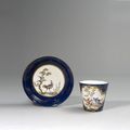 Vincennes. Gobelet à la reine et sa sous-tasse, ou gobelet à lait, XVIIIe siècle
