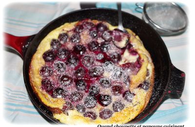 CLAFOUTIS AUX CERISES A LA POÊLE