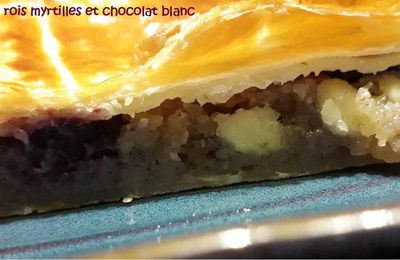 Galette des rois, myrtilles et chocolat blanc