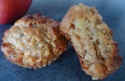 Muffins aux pommes, flocons d'avoine et sirop d'agave