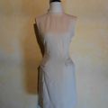 R840 : Robe laine blanche 60's T.38