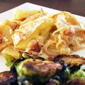 Tartiflette du Cuisinier Rebelle et Choux de Bruxelle Rôtis