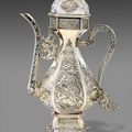 A Chinese large silver ewer & cover, late Qing dynasty, late 19th-early 20th century