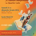 Salon des éditeurs indépendants du Quartier Latin : 25-26 juin 2016 - Lycée Henri IV
