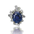 A sapphire and diamond ring, by Meister