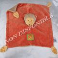 Doudou Peluche Plat Singe Les Loustics Orange Et Beige Moulin Roty