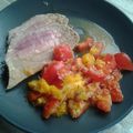 Filet d'agneau et salsa de tomates 