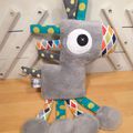 Doudou cheval gris multicolore