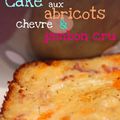 Cake aux abricots, chèvre, jambon cru et noisette 
