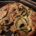 Clafoutis aux courgettes - olives noires 