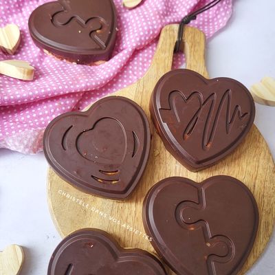 Cœurs pistache Dubaï et Chocolat  