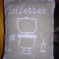 Coussin de Porte "Toilettes"