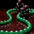  The ‘Heavenly Harmony’ Jadeite Sautoir. Magnificent jadeite bead and spinel necklace