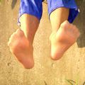 pieds d'un asiat