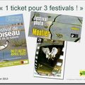 1 ticket pour 3 festivals ....