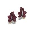 Pair of ruby and diamond ear clips, Van Cleef & Arpels, 1988
