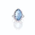 Unique Fancy Vivid Blue Diamond, pink diamond and diamond ring