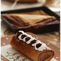Crêpes roulées lait d'amandes grillées, fourrées skyr et pâte à tartiner chocolat crunchy...Un délice!!!!