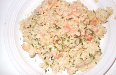 Risotto au saumon