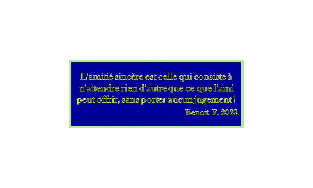 À méditer