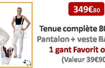 Promotions sur les tenues d'escrime FIE 800 N