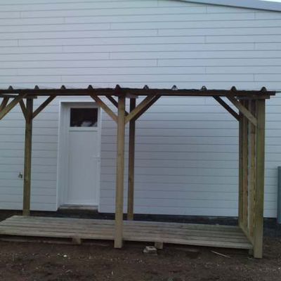 idée récup, abri bois