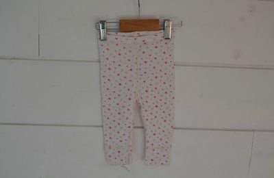 Leggins en coton blanc, imprimé fleuri Petit Bateau - 6M