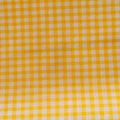 coupon tissu patchwork graphique motif à carreaux Vichy, jaune, blanc, env. 50x50 cm