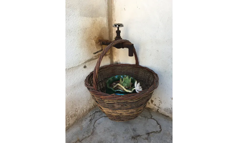 Un peu de déco sous le porche de l'entrée ne