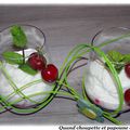 VERRINE DE MOUSSE MASCARPONE-RICOTTA ET SA COMPOTEE DE CERISES